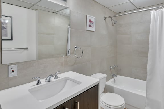 The Kirby - Renovated bathrooms in select units