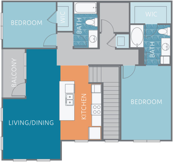 Floor Plan  Jackson Upper  at Watermark at Steele Crossing, Arkansas