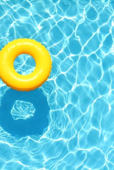 yellow ring in a swimming pool at The Mill Old Town, Lewisville, 75057