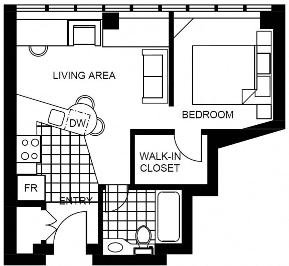 Floor Plan  studio apartment rentals