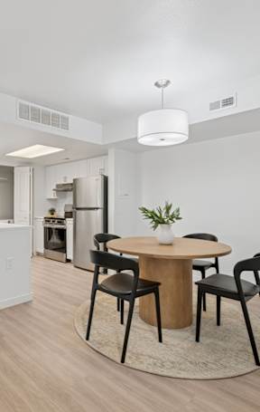 Arbor Crossing Apartments in Boise, Idaho Model Dining Room and Kitchen