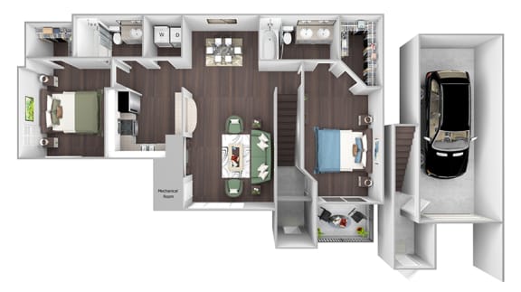 Hamptons on Heron Bay - B1 (St Martin) - 2bed 2bath - 3D