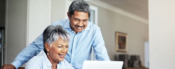 Couple with computer
