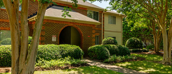 a house with a walkway in front of it