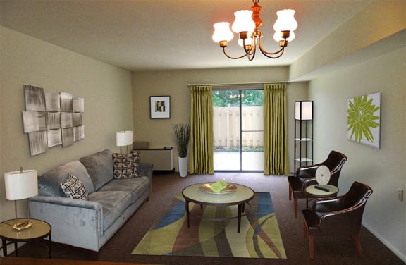 Spacious living room at Briarwood Lexington
