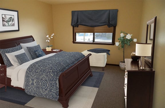 Spacious bedroom at Cambridge Square Bedford
