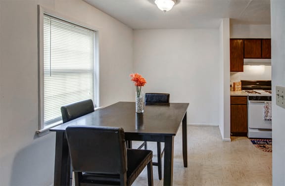 Dining Room big enough for a four-piece dining set at Carriage House East