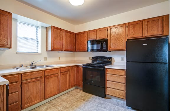 Kitchen at Lake Oaks Apartments