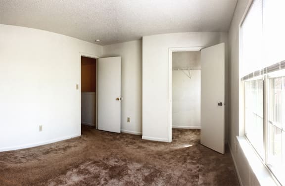 Bedroom with walk-in closet