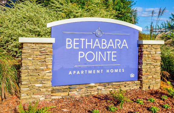 Entrance Sign and landscaping at Bethabara Pointe