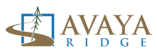 Avaya Ridge Property Logo with light blue and brown/tan colors