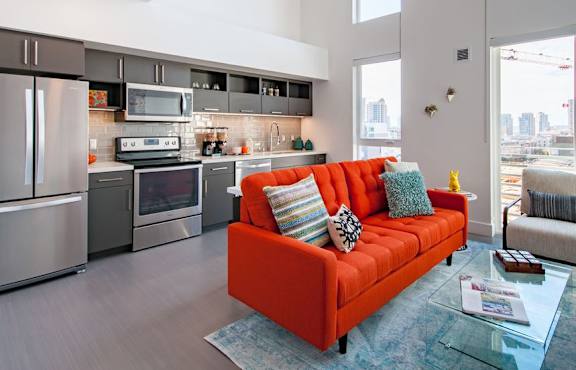 Social common area at Idea1 Apartments in San Diego CA