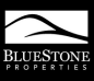 a bluestone property logo on a black background