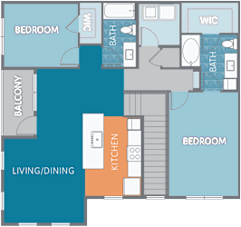 B2U-BHG Floor Plan at Watermark on Twenty Mile, Parker, 80134