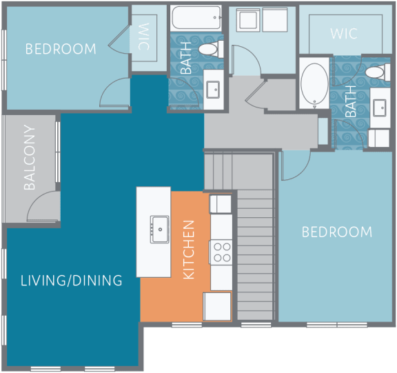 Floor Plan  B2U-BHG Floor Plan at Watermark on Twenty Mile, Parker, 80134