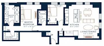 Belden Stratford | 2 Bedroom 2 Bath | 1269 Sq Ft  at The Belden Stratford, Chicago, IL