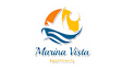 A logo for Marina Vista Apartments featuring a sailboat.