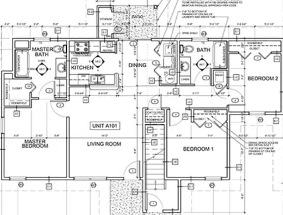 Floor Plan  3 bedroom units