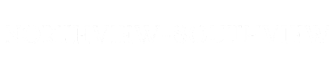 The image displays the words "NORTHVIEW-SOUTHVIEW" in white text on a green background.
