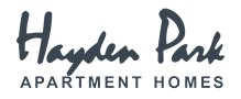 The image is a logo for a company named Hayden Park Apartment Homes.
