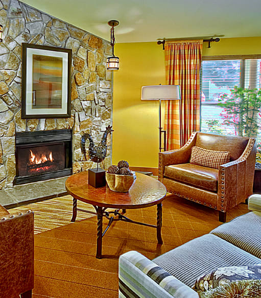 Pembrooke clubhouse interior fireplace lounge