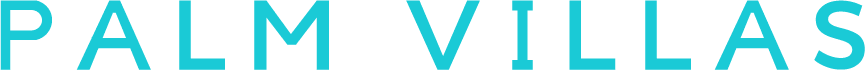 The image features the word "PALM VILLAS" in large, bold letters.