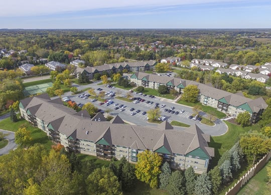 Ariel View of the White Bear Woods Apartment Community