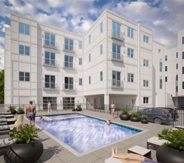 Outdoor Pool at The Constellation Apartments, PRG Real Estate, Hampton, 23669
