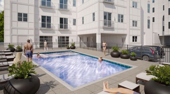 Outdoor Pool at The Constellation Apartments, PRG Real Estate, Hampton, 23669