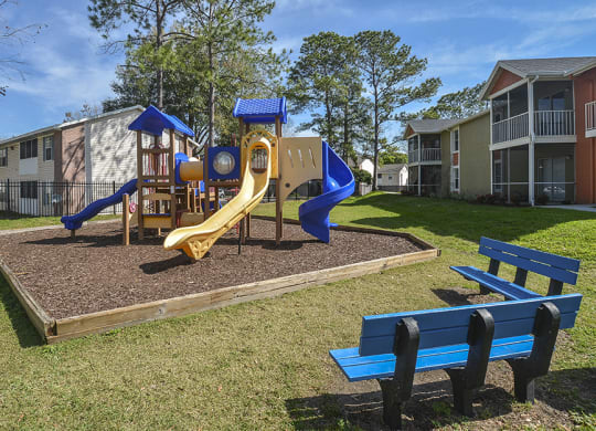 Playground with Nearby Benches