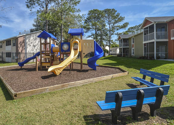 Playground with Nearby Benches