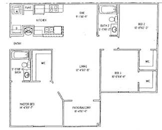  Floor Plan 3 Bedroom