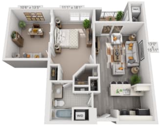 A9D Floor Plan at The Residences at Springfield Station, Virginia, 22150