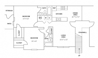 Floor Plan TWO BEDROOM