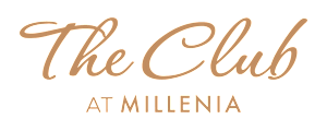 The Club at Millenia logo in gold on a white background.