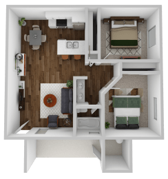  Floor Plan 2 Bedroom