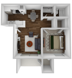  Floor Plan Large 1 Bedroom