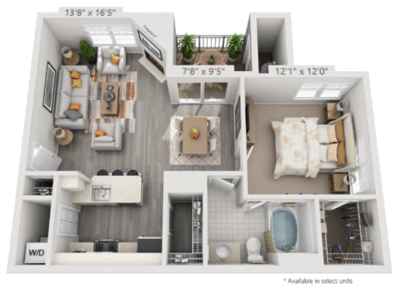 A6 Floor Plan at The Residences at Springfield Station, Springfield, Virginia