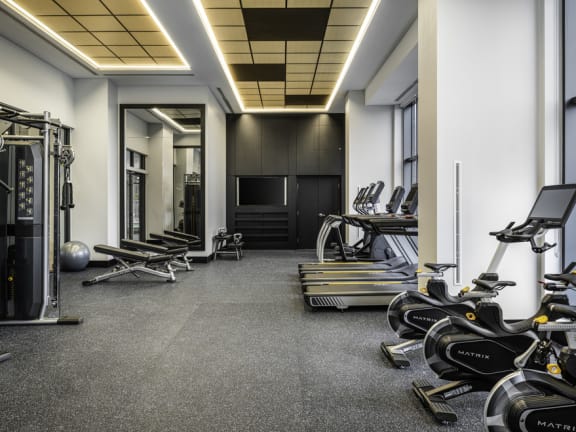 an image of a gym with weights and cardio equipment