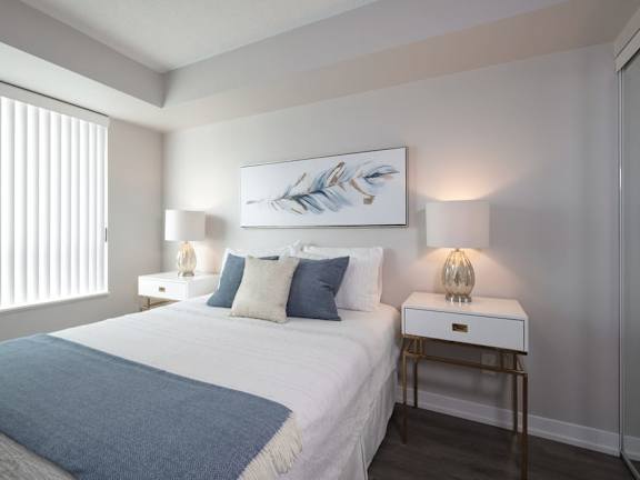 our apartments offer a bedroom with a king sized bed