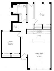 Harry Frank Building Two Bedroom Floor Plan
