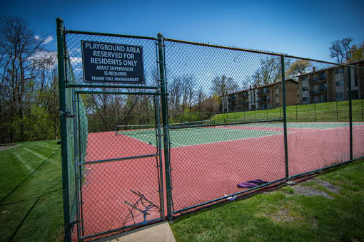 Crane Village Apartments Tennis Court Entry