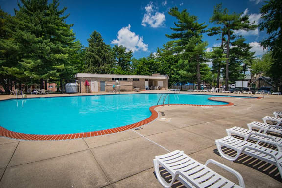 Spring Ridge Apartments Pool Area Loungers