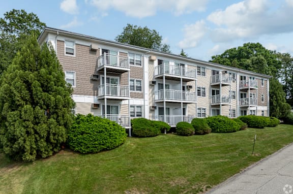View of apartment balconies