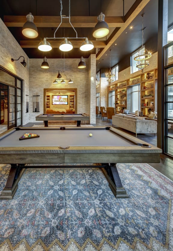 Billiards Table In Clubhouse at The Alden at Cedar Park, Texas