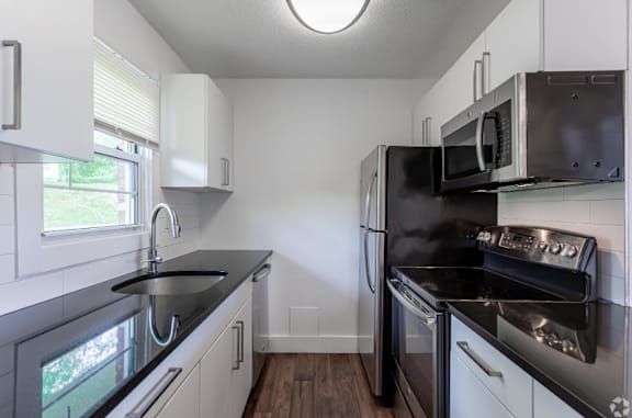 A kitchen with stainless steel