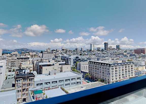 a view of the city from a window at 1700 California Street, San Francisco, CA