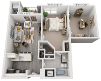A8D Floor Plan at The Residences at Springfield Station, Virginia