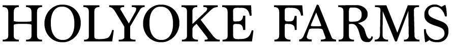 The image features the text "HOLYOKE FARMS" in black letters on a white background.