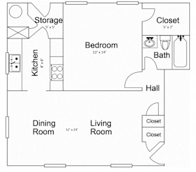 Floor Plan ONE BEDROOM